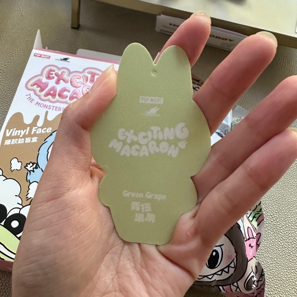 Pop Mart The Monsters Labubu Macaron Pendant (green grape) Brand new - Picture 3 of 5